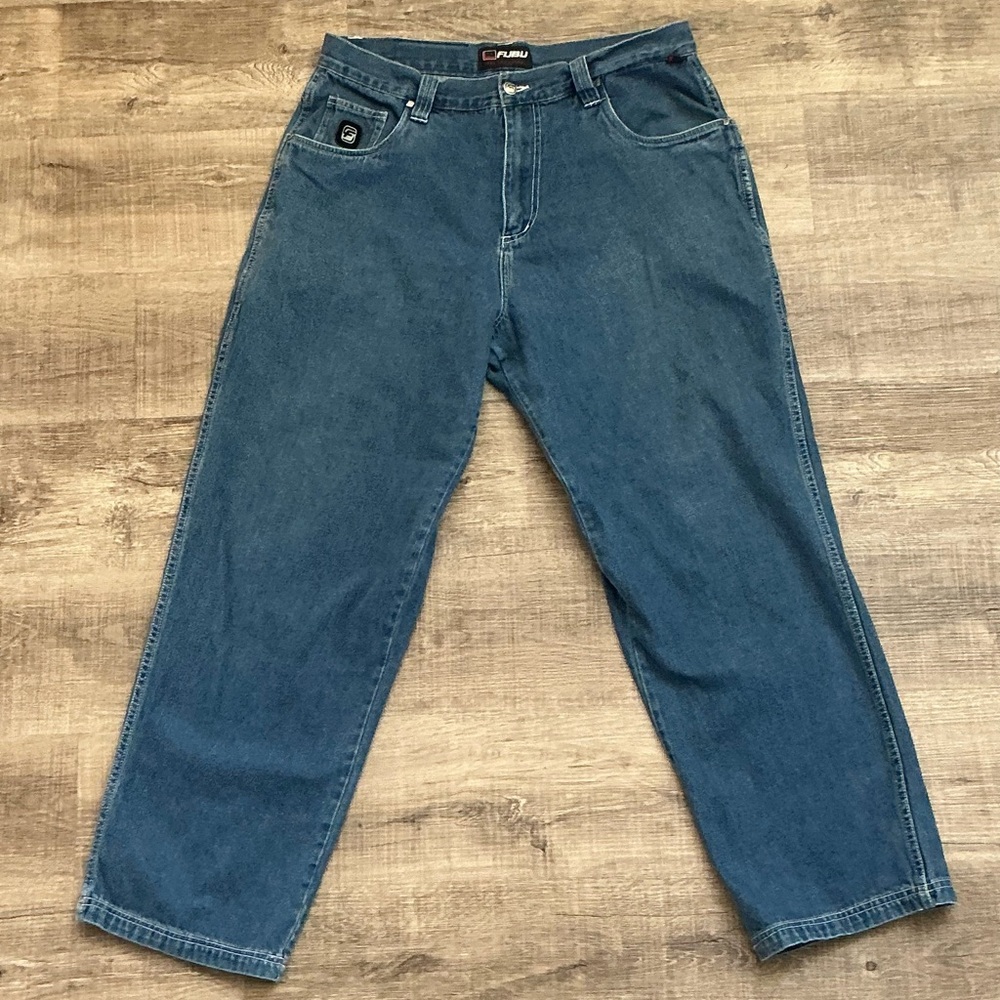 FUBU Jeans The Collection Slightly Baggy 90s Skater embroidered Y2K 38x34